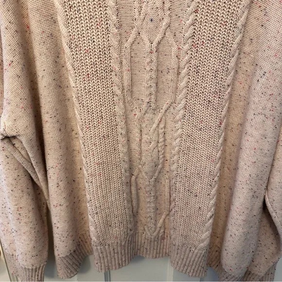 ⭐️ Reitmans 3X Speckled Knit Sweater -cream and light pink NWT - Picture 4 of 9
